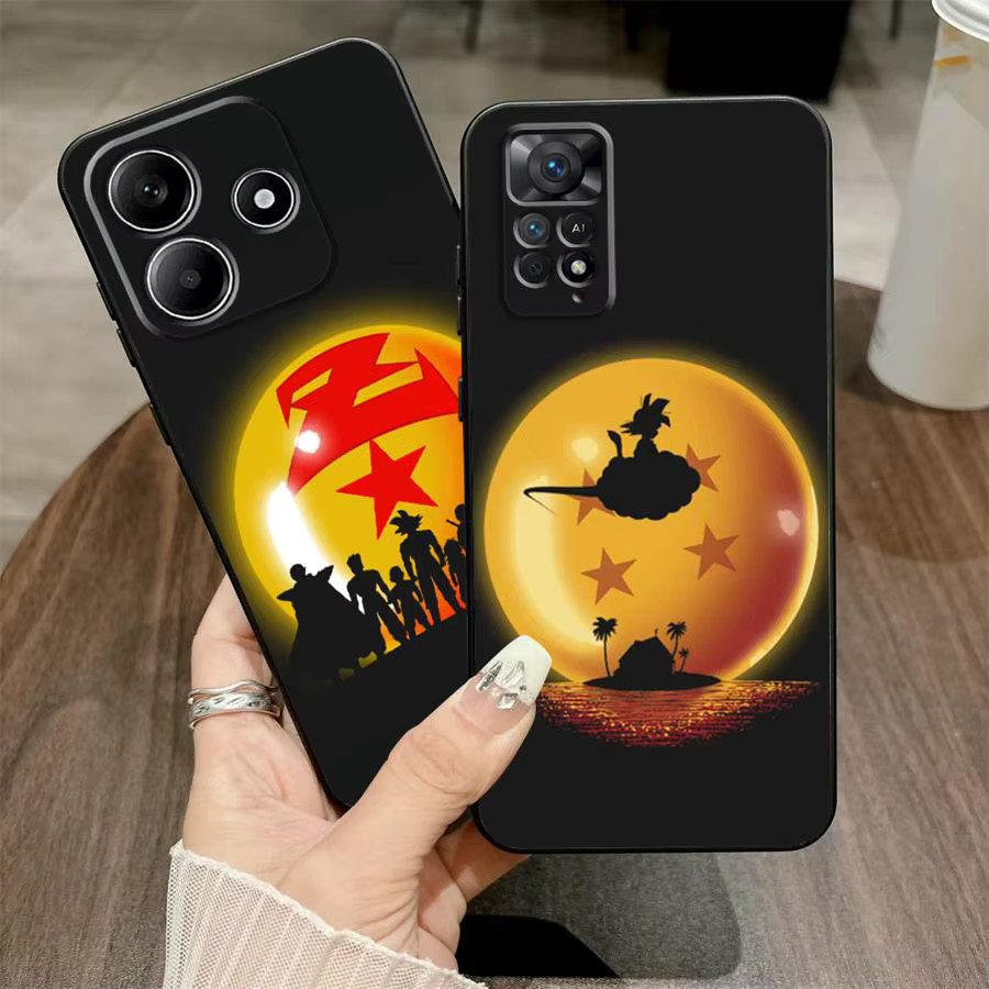 Schwarze weiche Handyhülle im Cartoon Dragon Ball Design für Xiaomi Redmi Note Serie - Bild 1