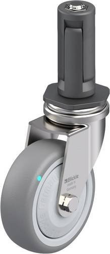 Blickle Edelstahl-Apparate-Lenkrolle LRXA-TPA 75KFD-EXR03 in Silber, Rad-Durchmesser: 75 mm, Tragfähigkeit: 75 kg - Bild 1