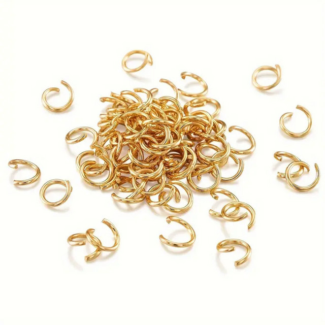 Biegeringe Edelstahl, Goldene Schleife Anschlüsse, 3-10mm - Bild 1