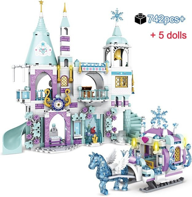 yaafun Friends Princess Luxus-Eisschloss, Bausteine, 742 Teile - Bild 1