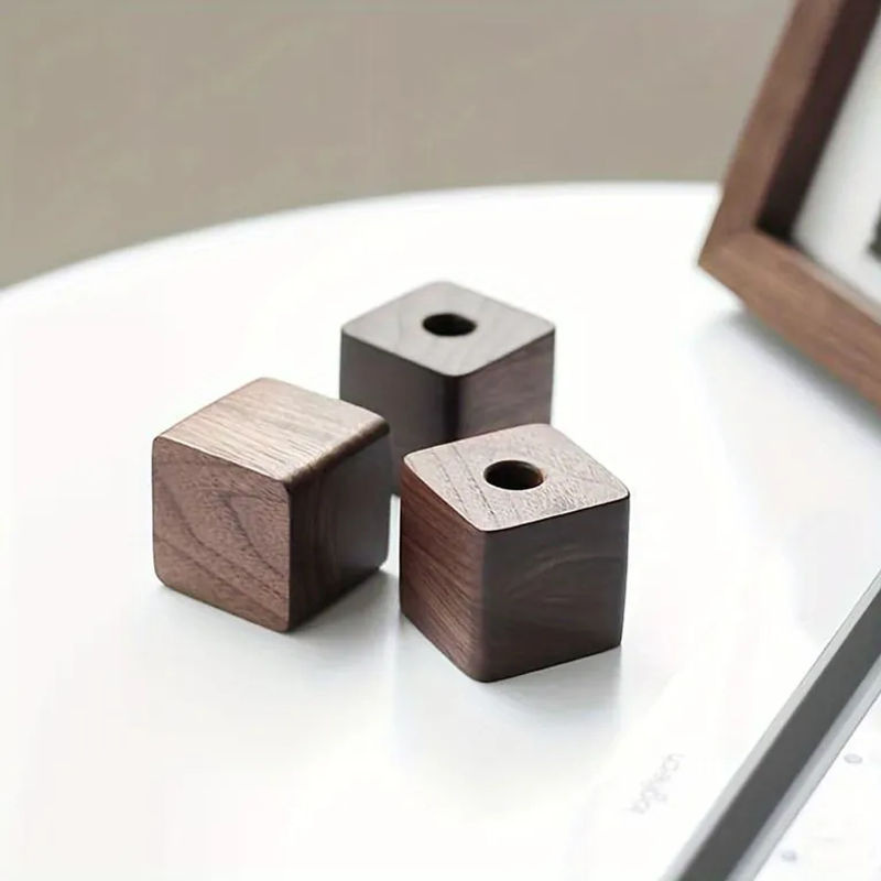 SZ-Damai Wandmontierter Stifthalter aus Massivholz in Nussbaum Braun im Skandinavischen Design - Bild 4