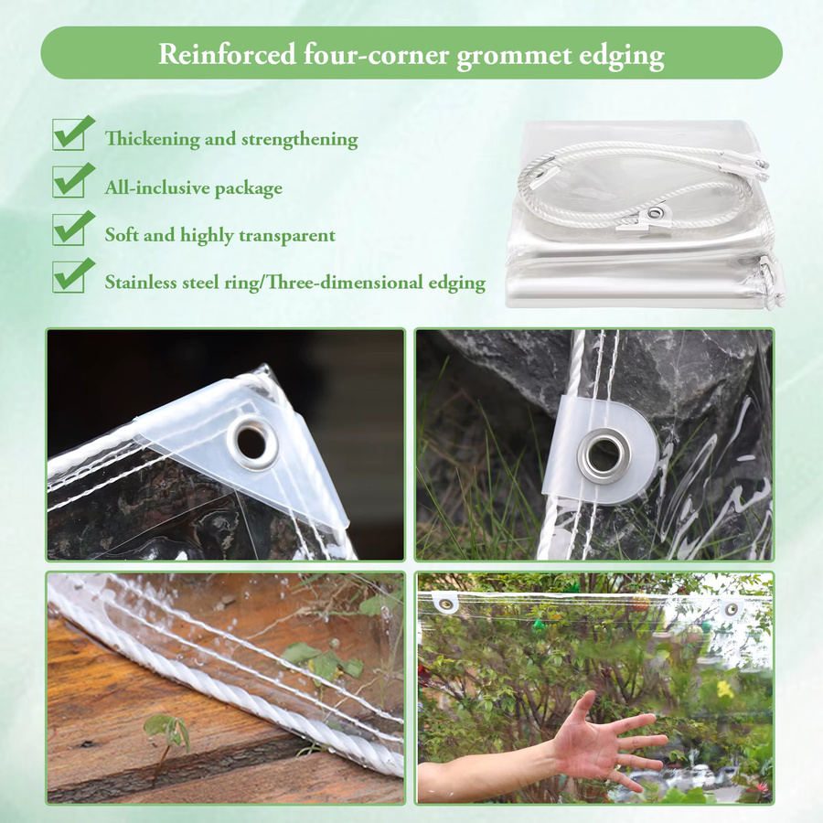 Wasserdichte und frostbeständige Hochleistungsplane aus transparentem PVC mit 420 g/m² - Bild 3