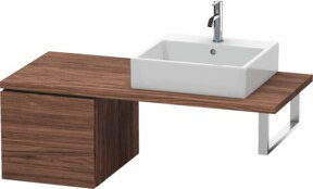 Duravit L-Cube Unterschrank in Nussbaum dunkel matt mit einem Auszug, Breite: 42 cm, Tiefe: 54,7 cm - Bild 1