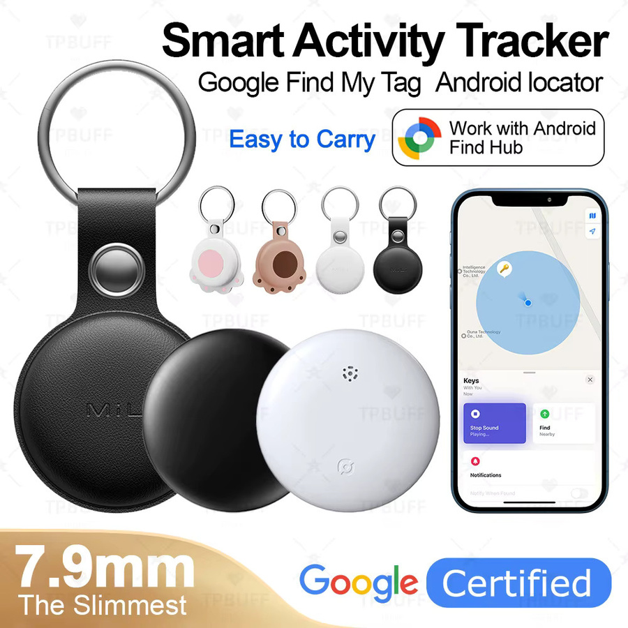 Google Find My Device GPS Tracker für Android, Smart Item Finder für Schlüssel und Geldbörse, Farbe: Schwarz - Bild 2