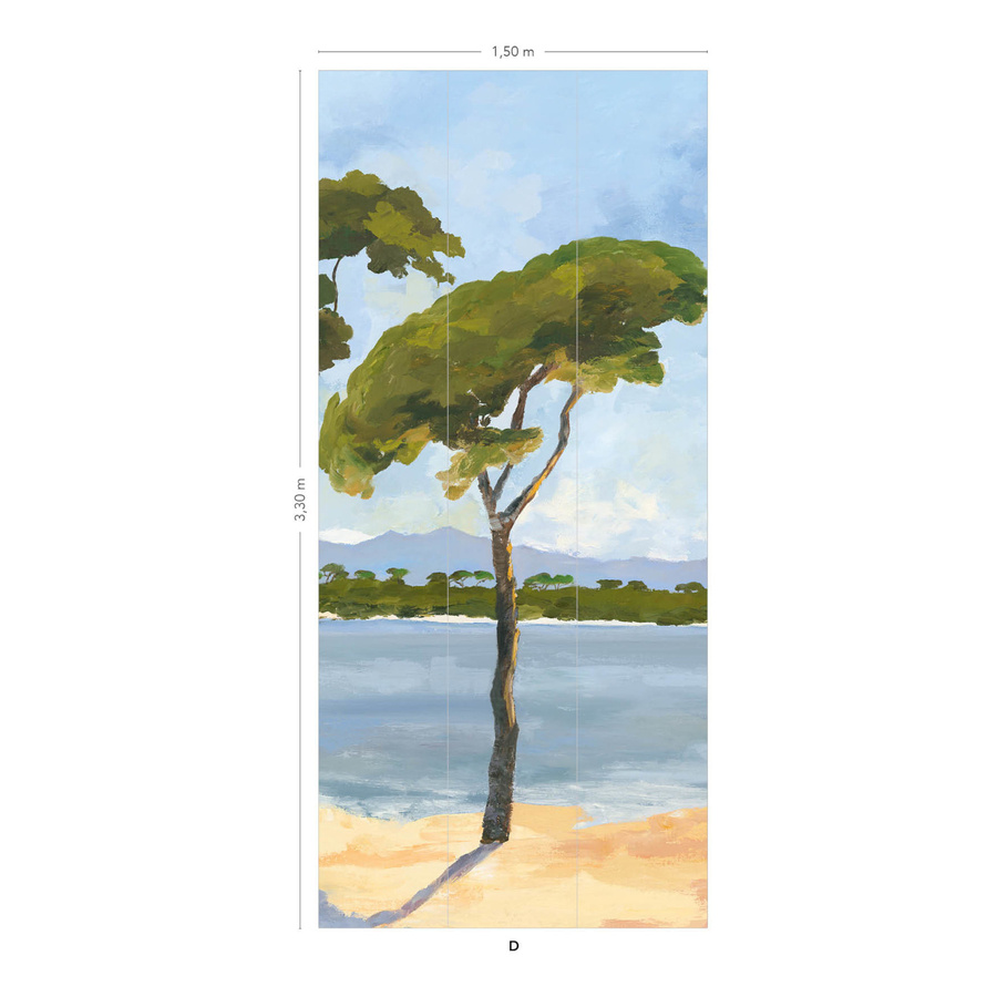 Isidore Leroy Mural Lérins Wandtapete Panel D im mediterranen Sommer-Design, Mehrfarbig - Bild 1