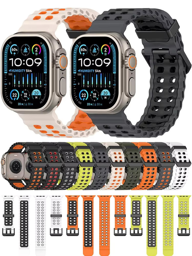 Sport-Silikonarmband für Apple Watch, 49mm, 46mm, 45mm, 44mm - Bild 6
