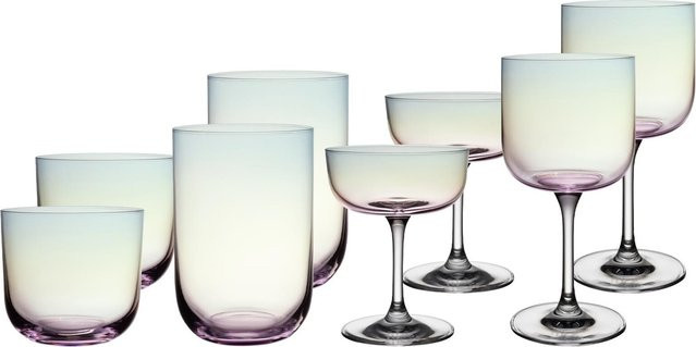 Villeroy & Boch like. by Like Glass Gläser-Set 8-teilig Pearl Tumbler aus Glas in Weiß/Multicolor - Bild 1