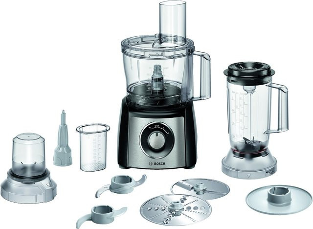 Bosch MultiTalent 3 Plus Küchenmaschine MCM3PM386 in Schwarz mit 900W Leistung und Edelstahl-Elementen - Bild 1