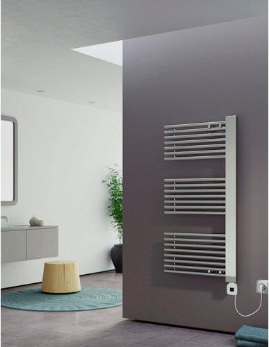 XIMAX Handtuchwärmer C5 elektrisch silberfarben B/H: 60 x 119 cm - Bild 1