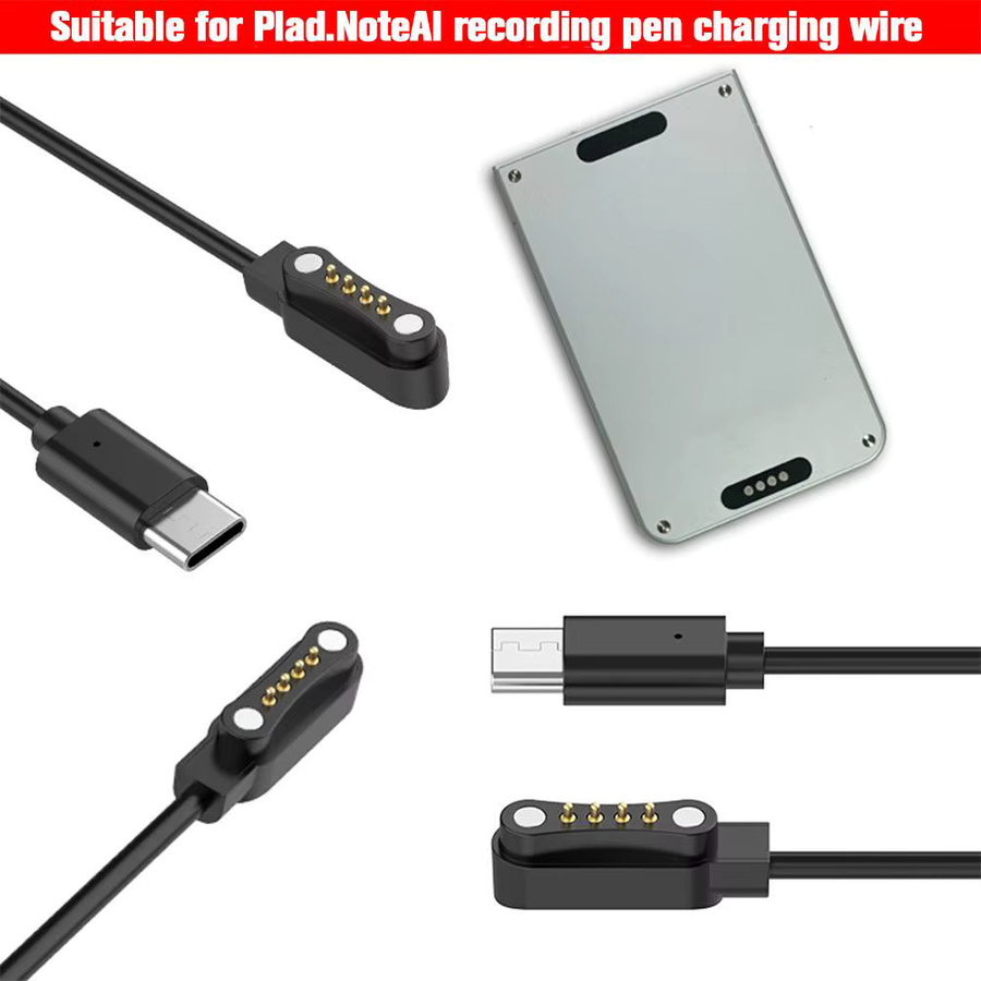PLAUD Note AI Voice Recorder Magnetisches USB-C Schnellladekabel in Schwarz - Bild 2