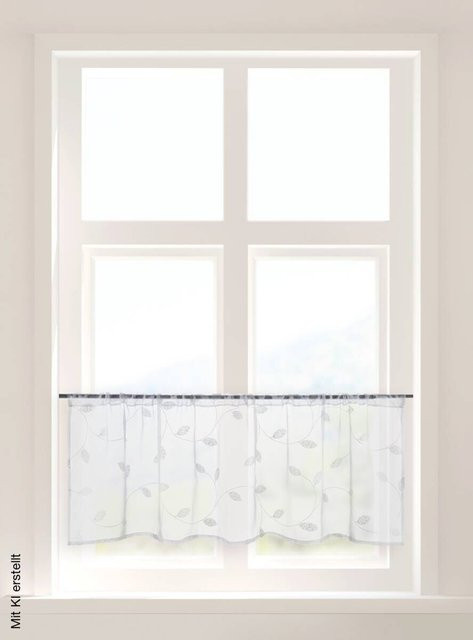 CASA CREATION Scheibengardine Shary weiß transparent B: 45 cm, H: 145 cm - Bild 1