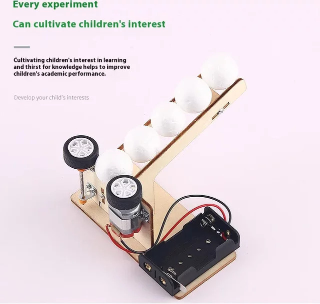 Meade DIY Automatische Serve Maschine, Kinetische Energieübertragung Experiment, Holz, Wissenschaftliches Puzzle Spielzeug - Bild 1