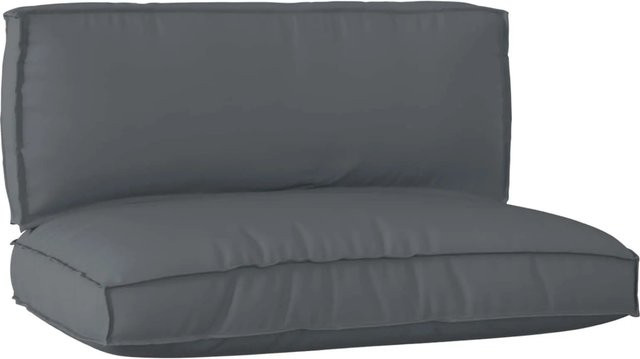 vidaXL Palettenkissenset 2 Stück Anthrazit aus wasserabweisendem Oxford-Polyester, B/T/H: 120 x 80 x 12 cm - Bild 1