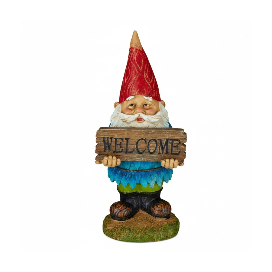 Wetterfester Relaxdays Gartenzwerg aus Kunststein in Bunt, H x B x T: 31 x 13,5 x 12 cm - Bild 2