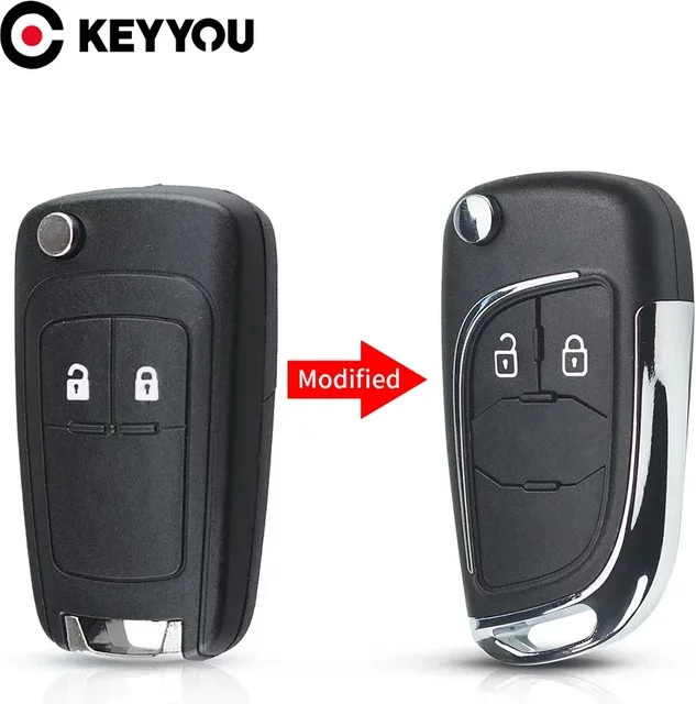 KEYYOU Ersatzschlüssel für Chevrolet Cruze und Opel Modelle wie Insignia, Astra, Zafira, Mokka, Agila, Corsa, Meriva, Signum und Tigra in Schwarz - Bild 1