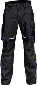 Kübler Pulsschlag Hose 2424 schwarz/kornblumenblau mit Reflexstreifen und Cordura in Größe 62 - Bild 1