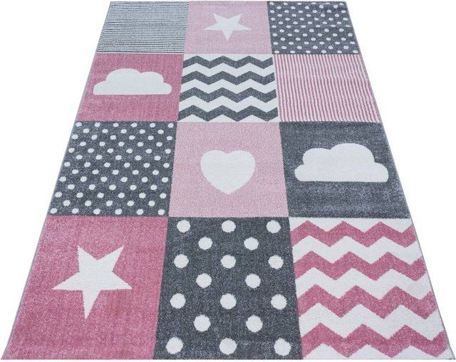 Ayyildiz Teppich KIDS in Pink und Grau, B/L: 120 x 170 cm - Bild 1