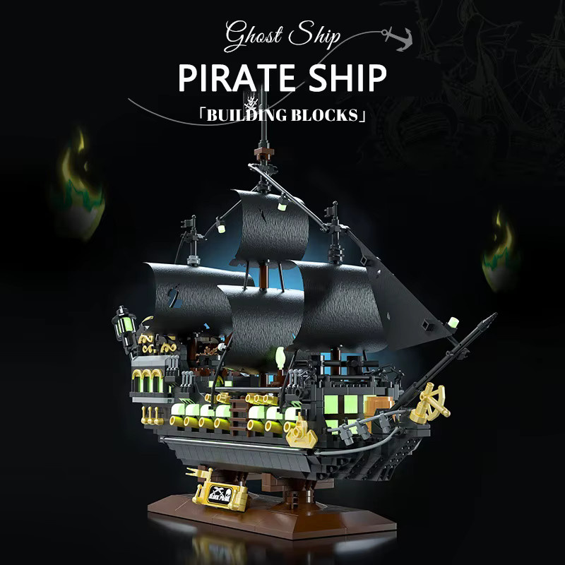 BXA Piratenschiff Karibik Geisterschiff, Mikro-Baustein-Set, Piraten - Bild 2