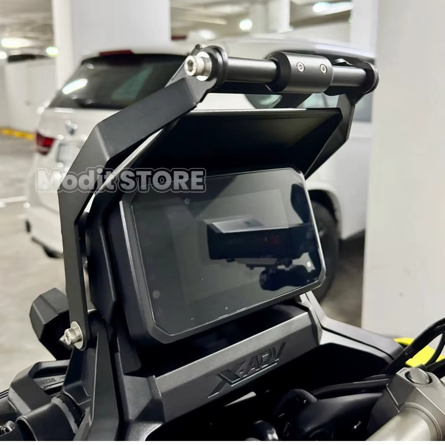 Handyhalterung und GPS-Navigationsplatte für Honda XADV750 X-ADV 750 (2021-2026) in Schwarz und Gold mit 12mm/22mm Aufnahme - Bild 2