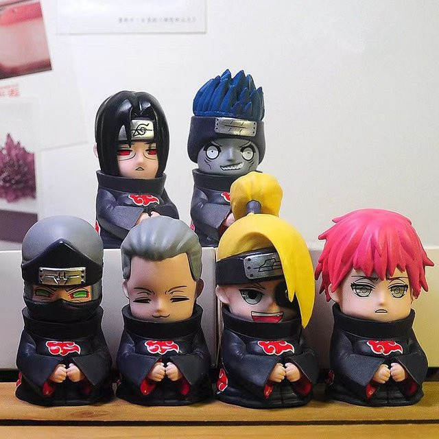 Yiran toy 1 Naruto Actionfiguren Q Version Akatsuki Itachi Pain Obito 6-teiliges Set - Bild 1