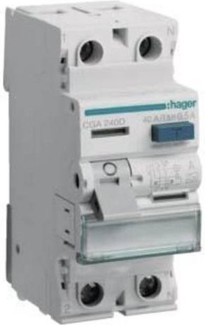 Hager CGA240D FI-Schutzschalter A 2polig 40A 0,5A 230V - Bild 1