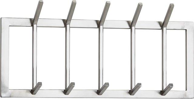 Wandgarderobe FineBuy aus Metall in Silber mit Hakenleiste für den Flur, Breite: 65 cm, Höhe: 30 cm, Tiefe: 10 cm - Bild 1