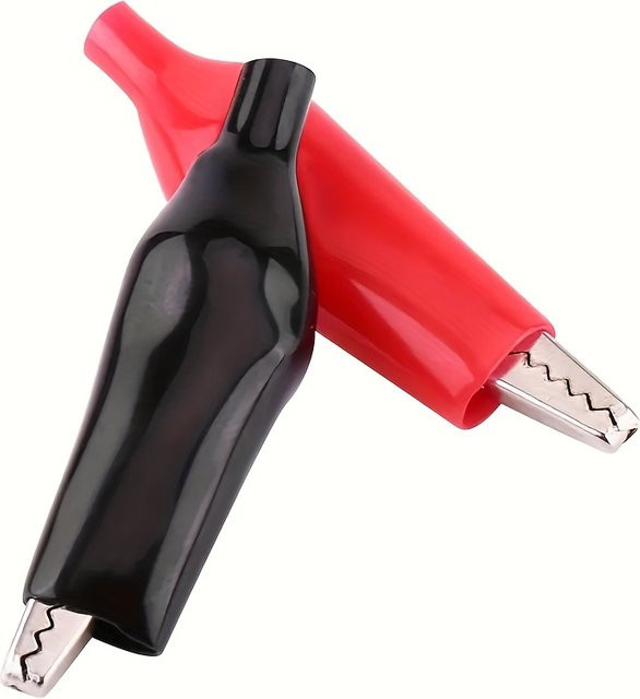 ELECAPITAL 20-teiliges Mini-Krokodilklemmen-Set aus Eisen mit Kunststoffabdeckung in Schwarz und Rot, 28 mm für elektrische Prüfungen - Bild 1