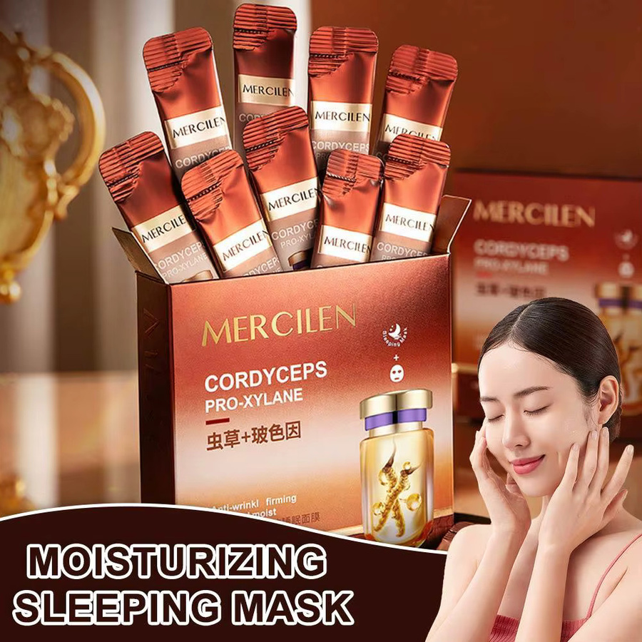 BIOAOUA Cordyceps Pro-Xylane Schlaf-Gesichtsmasken, 20 Stück, Reife Haut - Bild 3