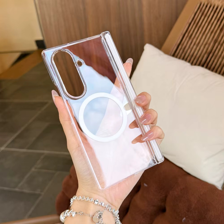 Transparente Acryl-Schutzhülle für Samsung Galaxy Z Fold 7 6 5 4 mit Magnetfunktion und stoßfestem Design - Bild 4