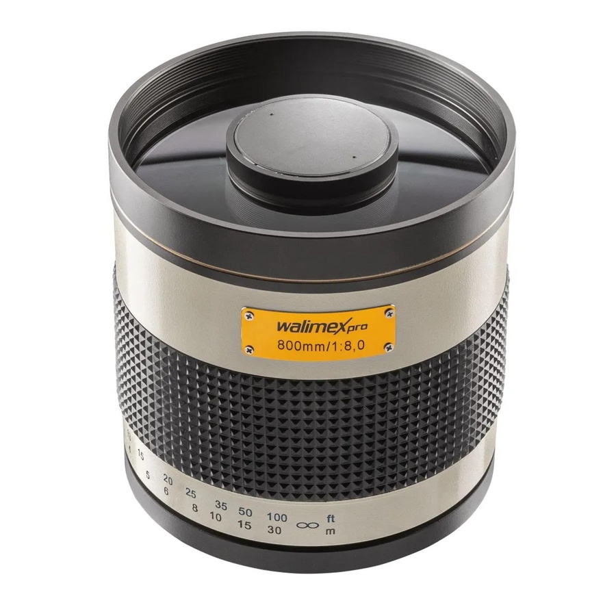 Walimex Pro Spiegelobjektiv 800mm f/8.0 für Nikon Z Vollformat und APS-C in Schwarz, Weiß oder Silber - Bild 2
