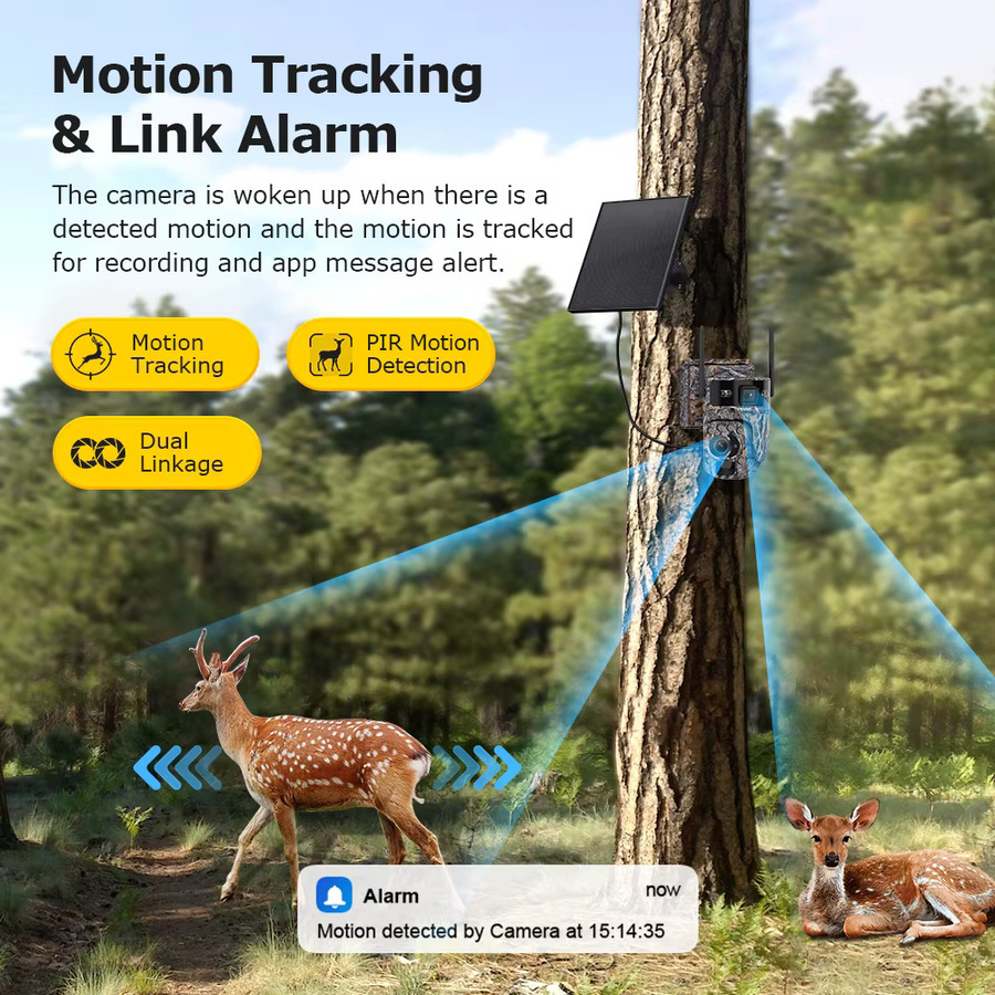LS VISION 4G Solar Wildkamera mit 60x Zoom, Dual Screen View und WLAN für Outdoor-Einsätze inklusive Farbnachtsicht - Bild 4