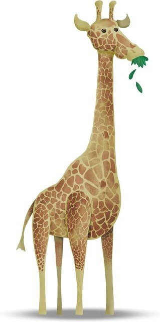 Komar Wandbild Cute Giraffe, Mehrfarbig, Breite: 30 cm, Höhe: 40 cm - Bild 1