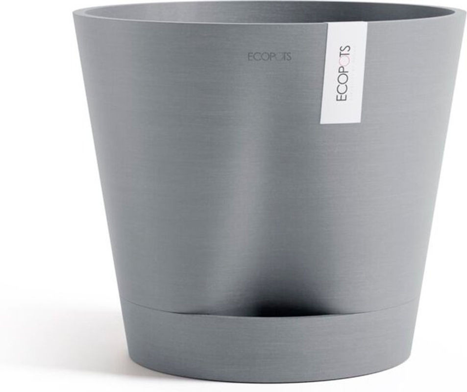 Ecopots Venice 2 40 Blumentopf aus Kunststoff in Weiß oder Grau, rund, B: 40,2 cm, H: 35,7 cm - Bild 1
