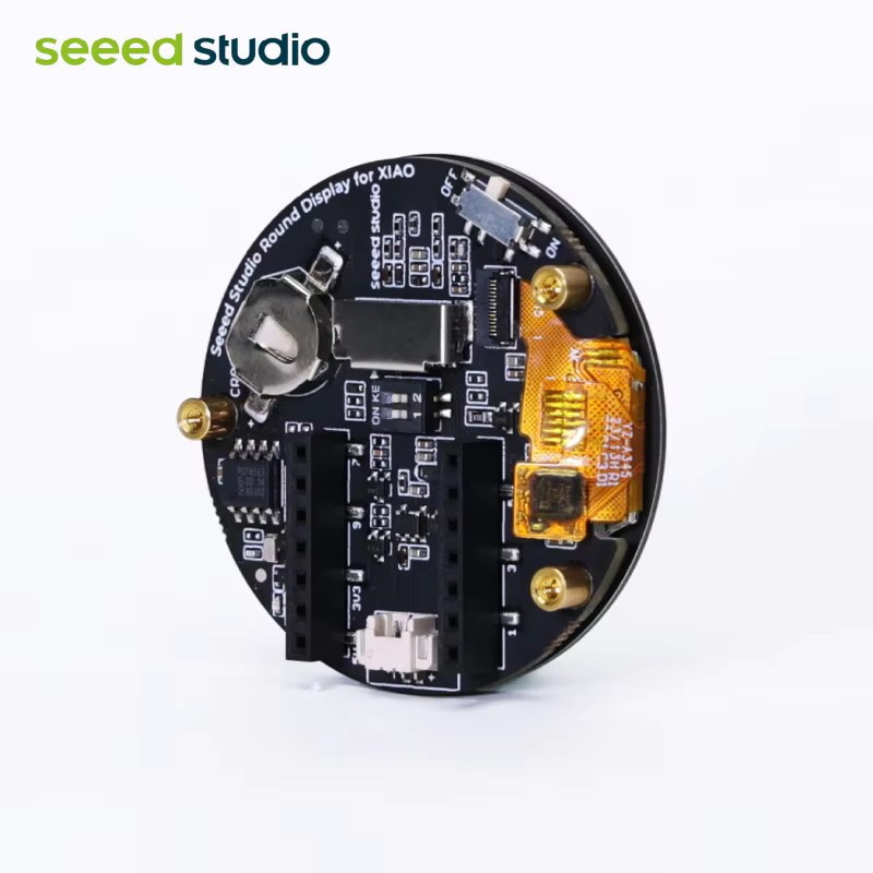Seeed Studio XIAO ESP32S3/C3 Runde Display-Erweiterungsplatine mit 1,28 Zoll IPS-Touchscreen, 240x240 LCD, RTC und TF-Kartensteckplatz in Schwarz - Bild 2