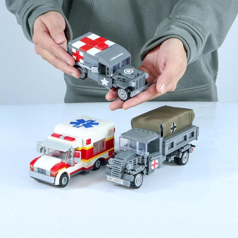 Activating Toys WK2 Militärische Krankenwagen US WC54 GAZ-55 LKW, Baustein, ab 14 Jahren - Bild 1