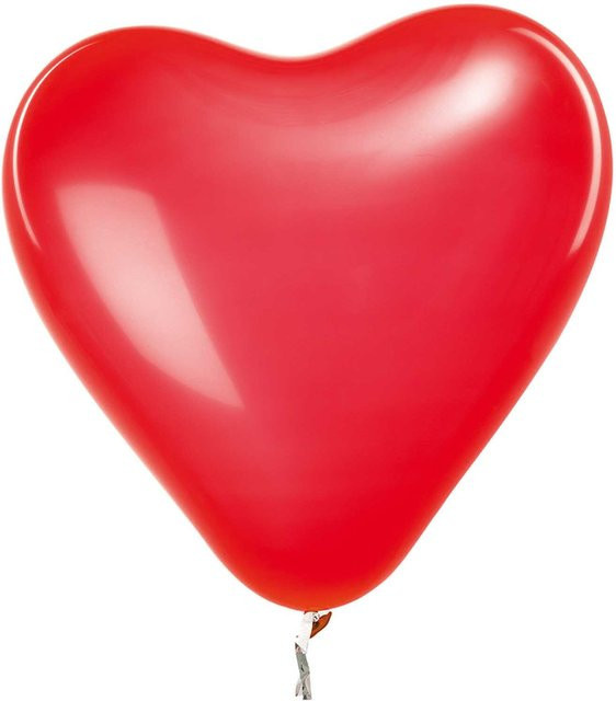 Rico Design Luftballons in Herzform, rot, 12 Stück, Durchmesser: 30 cm - Bild 1