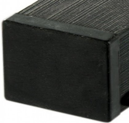 WPC Kunststoffzaun Pfosten Komposit in Schwarz, H x B x T: 185 x 7 x 7 cm - Bild 1