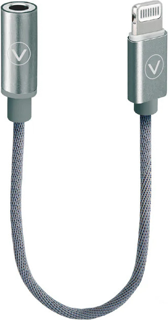Vivanco Adapterkabel Lightning auf 3,5 mm Audio-Buchse, Grau, 10 cm - Bild 1