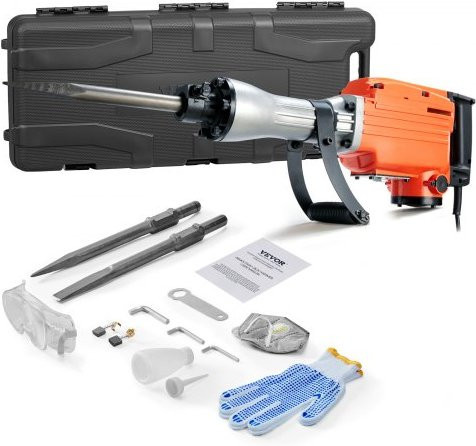 VEVOR Elektro-Abbruchhammer 2200W Betonbrecher in Orange mit 2 Meißelbits und 1400 BPM - Bild 1