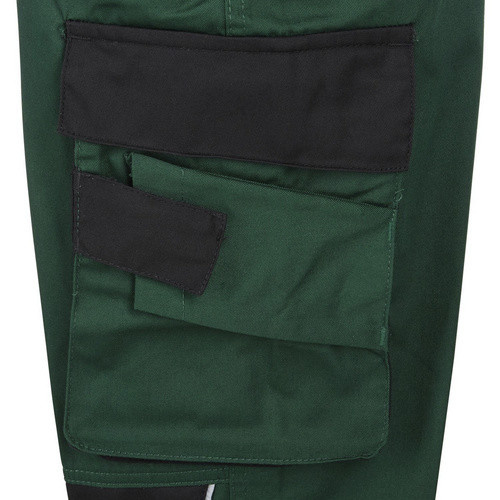 safety and more Latzhose EXTREME in grün/schwarz mit reflektierenden Elementen, Größe M, aus Polyester/Baumwolle - Bild 2