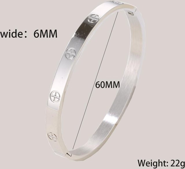 Armband Edelstahl, Silber, Kristall, Damen - Bild 1
