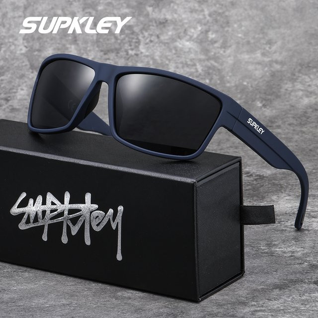 SUPKLEY Sonnenbrille, Vollrand, rectangular, blue, Kunststoff - Bild 1