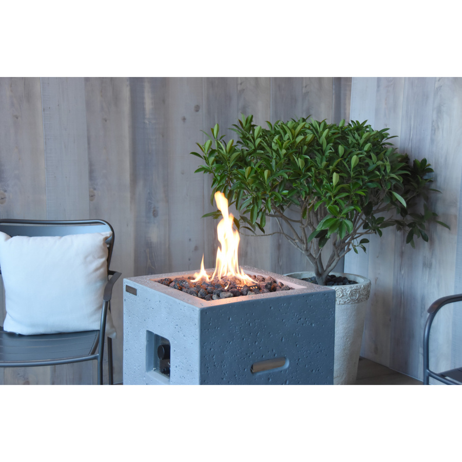 Elementi Gasfeuerstelle Kelut Fire Table aus Faserbeton in Grau, B: 45 cm, T: 45 cm, H: 70 cm - Bild 5