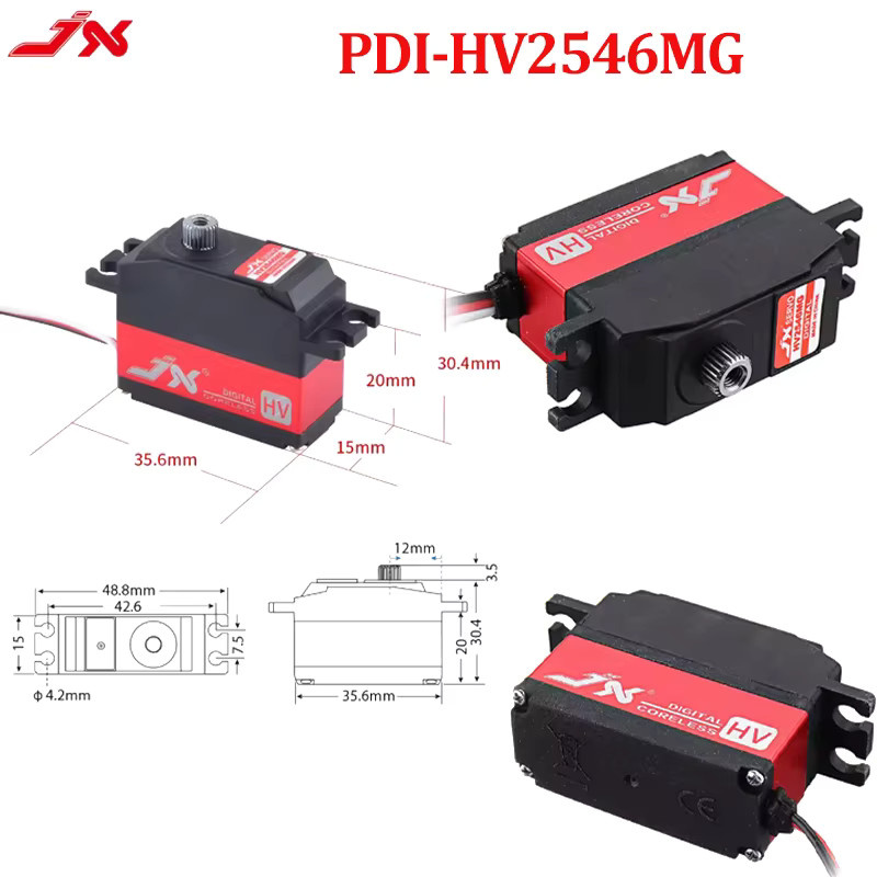 JX PDI-HV2546MG Kernloser Motor, Metall, Schwarz, Zubehör - Bild 2