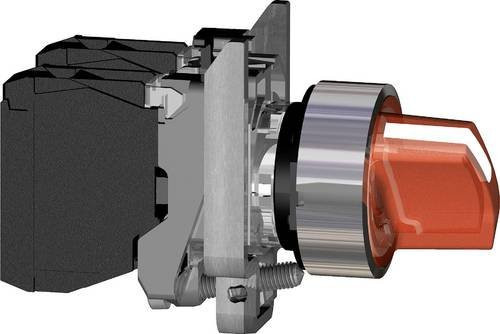 Schneider Electric XB4BK124G5 Wahlschalter in Schwarz und Rot aus Metall - Bild 1