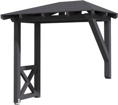 SKANHOLZ Vordach Wismar 3 aus nordischer Fichte, Schiefergrau, B/T: 258 x 126 cm - Bild 1
