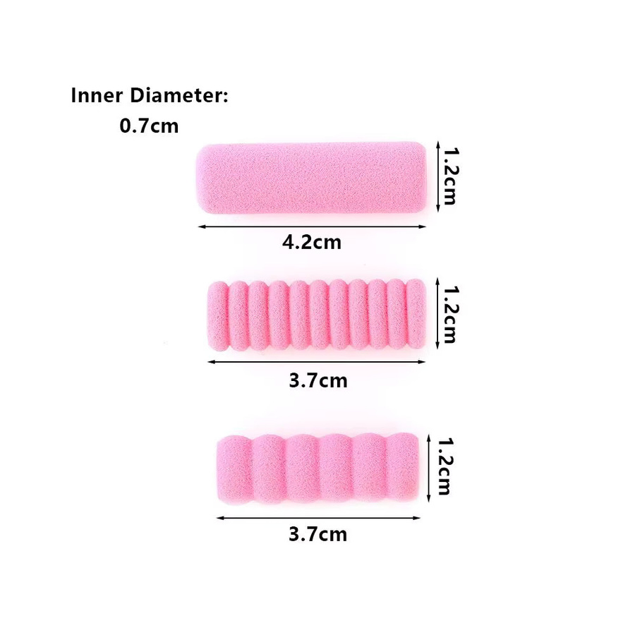10er Set ergonomische Stift-Greifer aus weichem Gummi in Multicolour für Schule und Büro - Bild 4