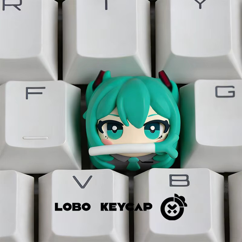 Bandai Hatsune Miku Scallion Artisan Esc Ersatz-Tastenkappe aus Kunstharz in Multicolour für mechanische Tastaturen - Bild 3