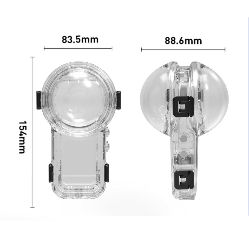 Insta360 X5 Unsichtbares Tauchgehäuse Wasserdichtes Unterwassergehäuse in Transparent - Bild 2