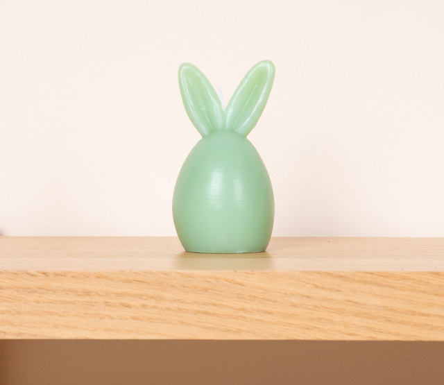 Deko Kerze Hase mit stehenden Ohren von BLUME2000 in Mintgrün, Höhe: 8,0 cm, Breite: 6,5 cm, Tiefe: 6,5 cm - Bild 1